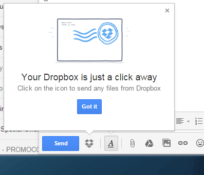How to Insert Dropbox Files into Gmail Directly
