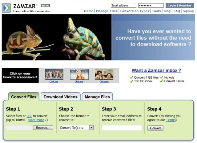 free, online, conversion tools, zamzar