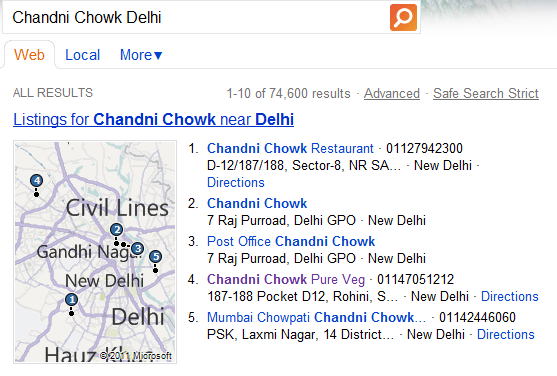Bing location listings Bing location listings