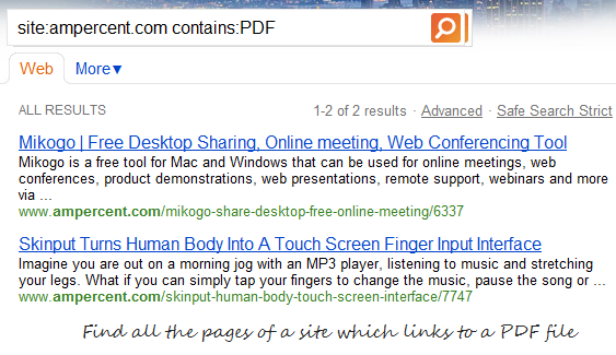 File type search operator or command for Bing File type search operator or command for Bing