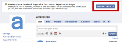 Import email list to facebook fan page Import email list to facebook fan page