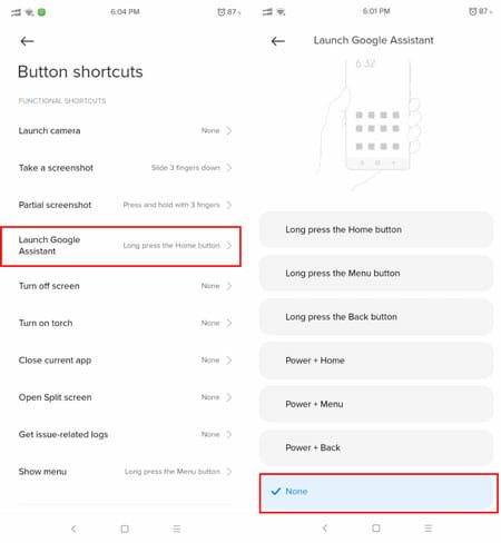 Remove Google Assistant from Home Button on MIUI 12