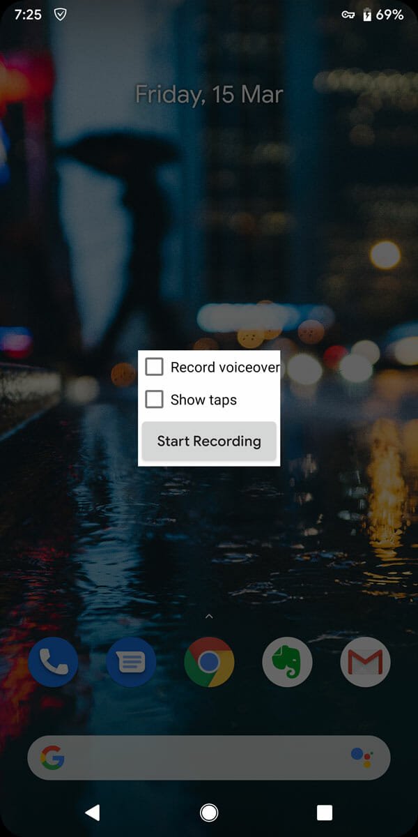 Use Inbuilt Screen Recorder In Android Q