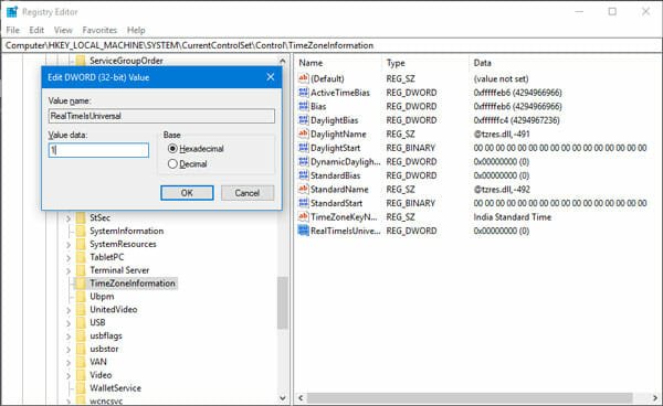 Windows 10 Displays Wrong Time After Restarting From Ubuntu
