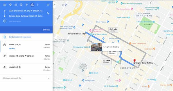 How To Use Google Maps For Cycling Direction