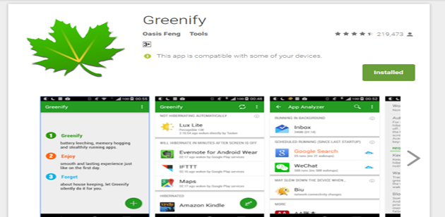 Greenify save battery