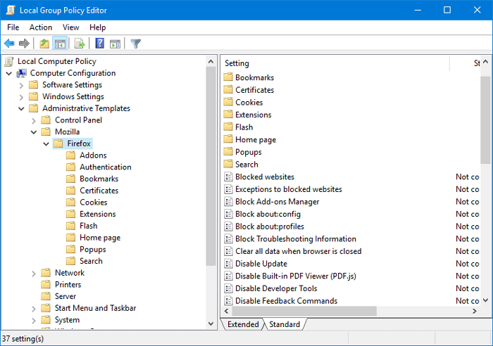 How to Integrate Firefox Settings in Windows Group Policy