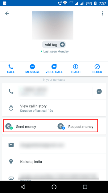 Send or Request Money Best Truecaller Features