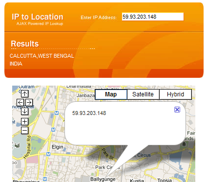 Find the location of an IP address