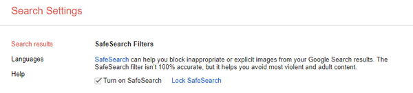Enable Or Disable Safe Search Filters On Google