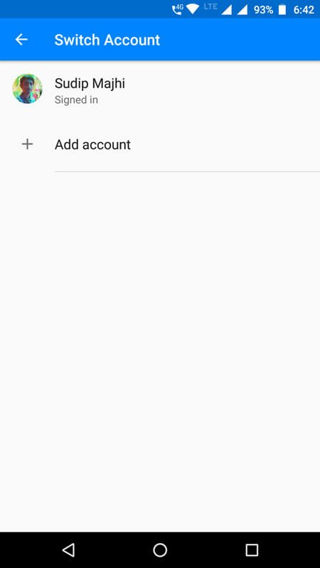 Switch Account on Messenger
