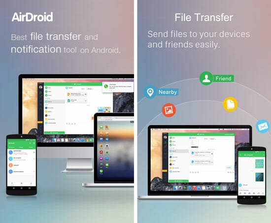 AirDroid Best File Transfer Apps for Android and iOS