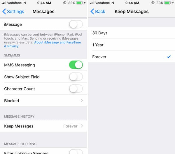 How To Automatically Delete Message On iOS 12