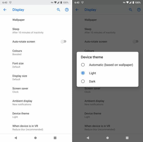 How To Enable Dark Theme In Android Pie
