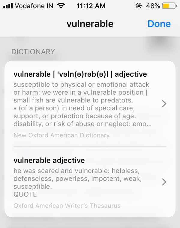How To Enable Thesaurus In iOS 12