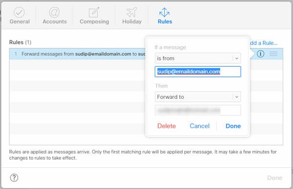 How To Setup And Use iCloud Email Forwarding For Specific Sender