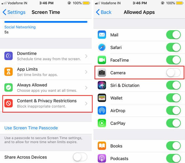 how to remove camera from lock screen iphone 12