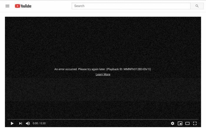 Fix An error occurred, Please try again later error on YouTube