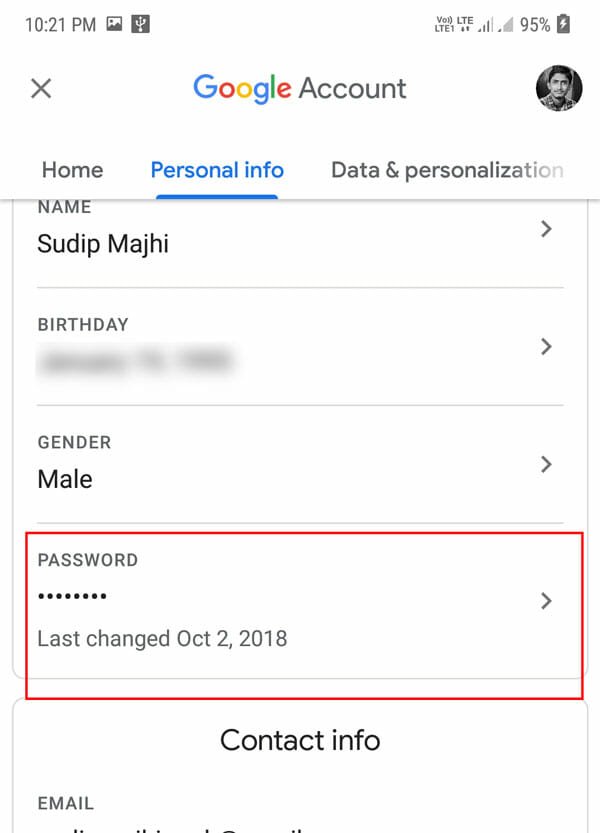 How To Change Gmail Password From Mobile App