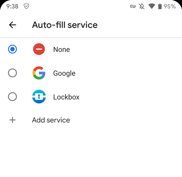 Setup autofill Firefox Lockbox