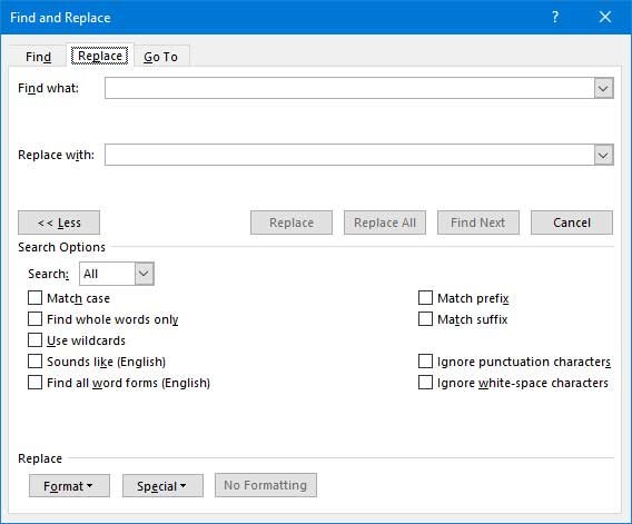 Find And Replace Text In Microsoft Word