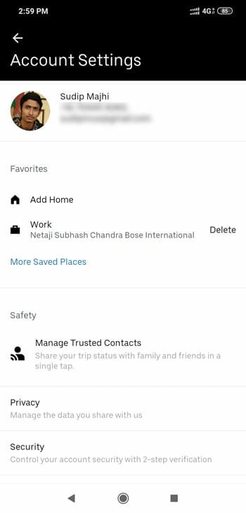How To Delete Saved Location in Uber