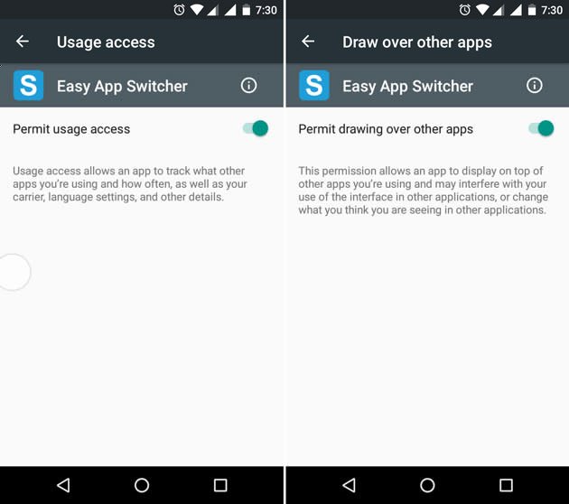 Allow Easy App Switcher on Android M