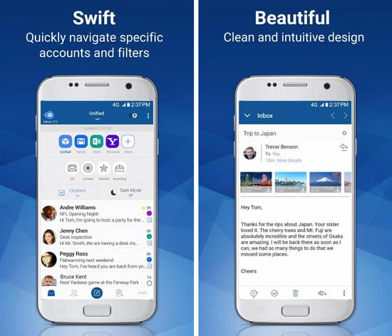 Blue Mail Best Email Apps for Android and iOS