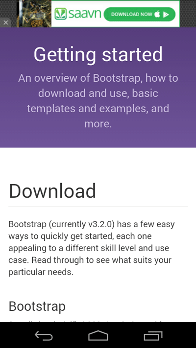 Bootstrap Offline app for Android