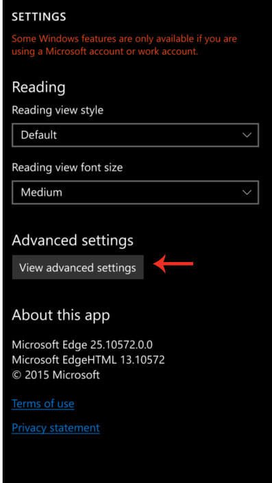 Change Default Search Engine of Microsoft Edge in Windows 10 Mobile