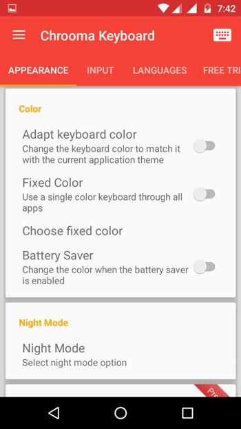 Change Keyboard Color of Android