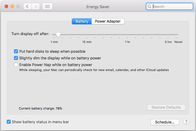 Check Energy Saver Improve MacBook Battery Life