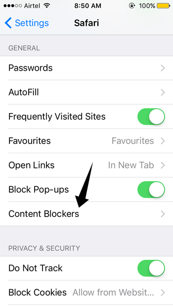 Content Blockers in iOS