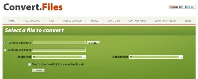 Convert.Files, free, online, conversion tool