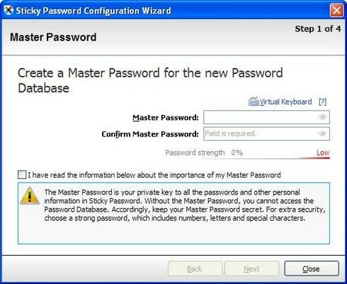 Creating-Master-Password