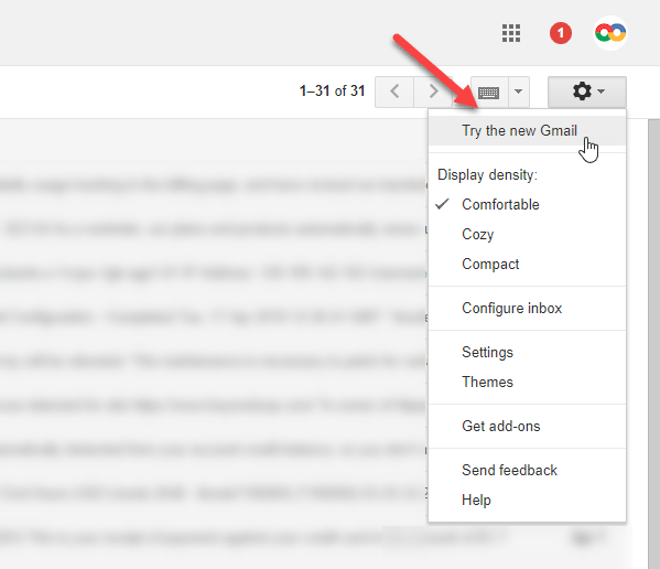 Enable New Gmail Interface and All the New Features