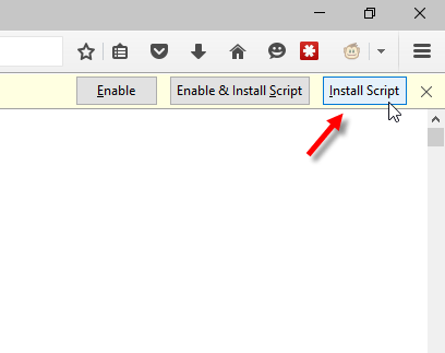 Finalization of Installing Greasemonkey script