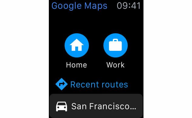 Google Maps for Apple Watch