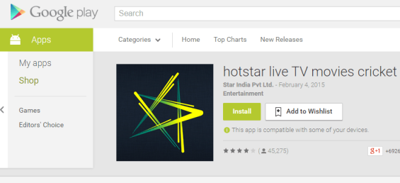 live hotstar app download