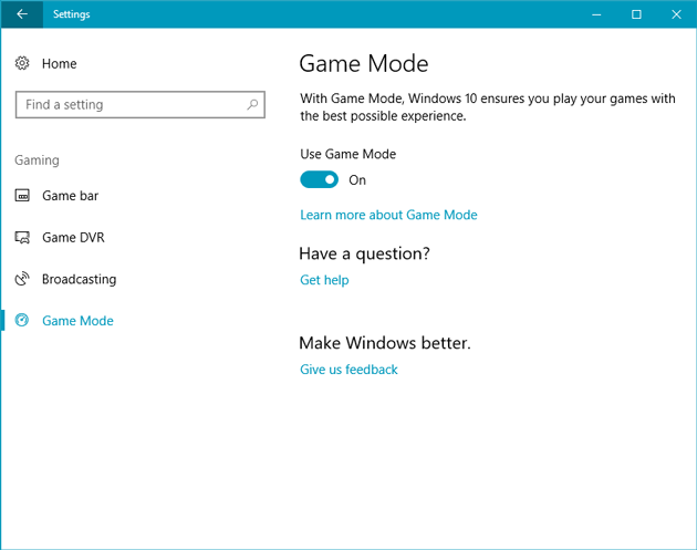 How to Turn on Game Mode in Windows 10