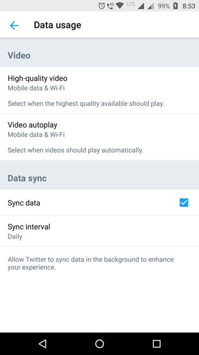 How to enable data saver in Twitter