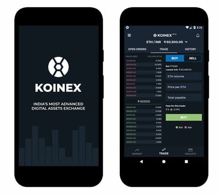 Koinex Cryptocurrency Management Apps for Android and iOS