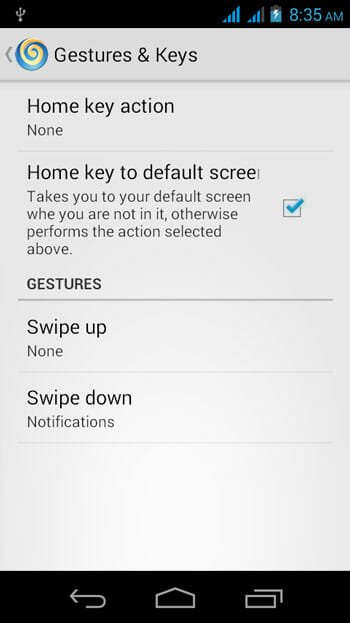 Lollipop Launcher Gestures and Keys