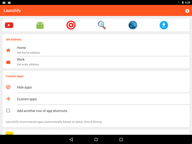 Lunchify for Android - launch apps from lock screen