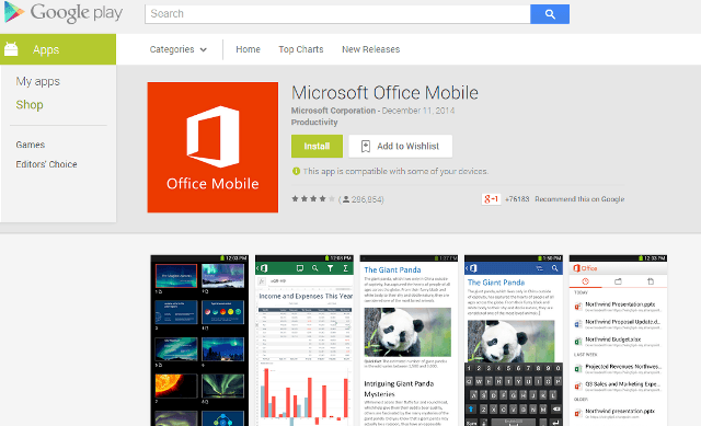 MS Office App for Android