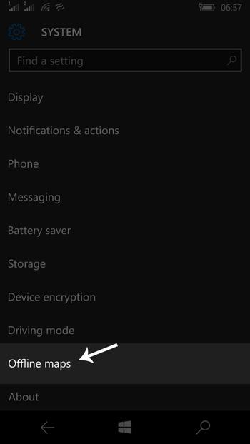 Offline maps downlaod on Windows Phone 10
