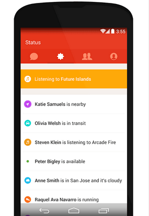 PathTalk App to check smart status of friends