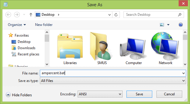 Save file in BAT