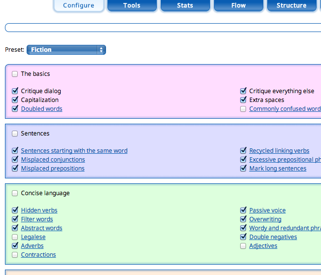 SlickWrite - Configure