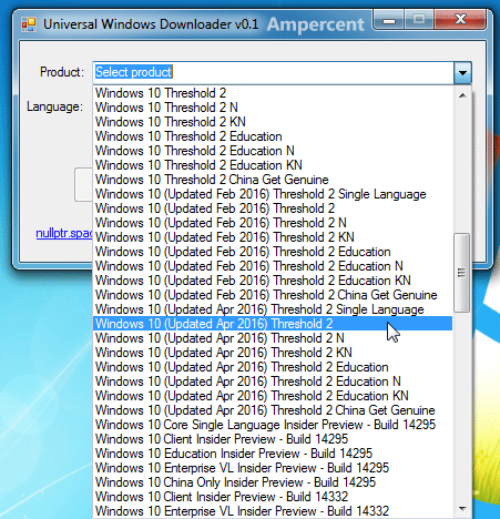 Download Windows and Office ISO using Universal Windows Downloader